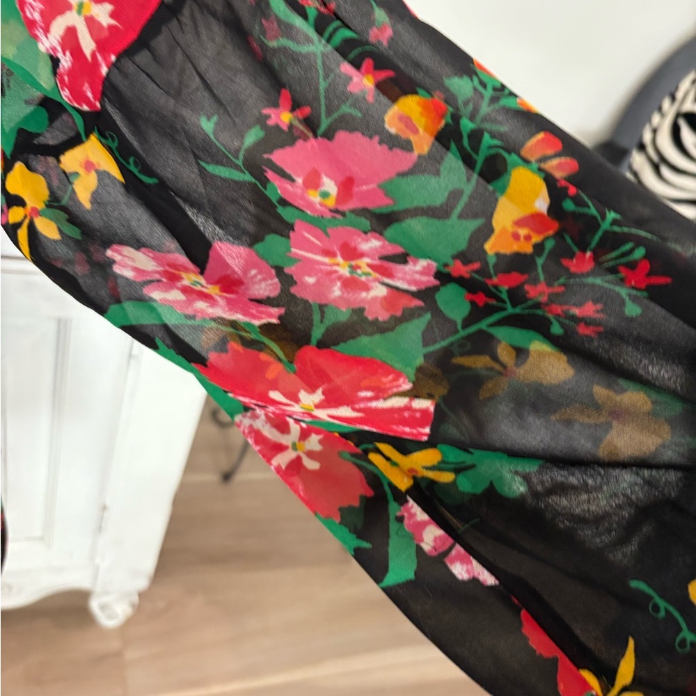 CAbi Pink Sheer Long Sleeve Blouse - Picture 2 of 3